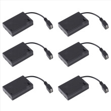 6pcs 3XAA Battery Case with Cover and Switch Connected to USB Female C