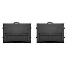 2X Monitor Carrying Case Computer Bag with Pockets Adjustable Travel f