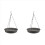 2X Hanging Bird Bath Feeder Round Tray Thickened Resin Deep Water 1