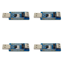 4x USB-powerbank met virtuele belasting en anti-uitschakelmodule, USB-elektronica voor mobiele apparaten
