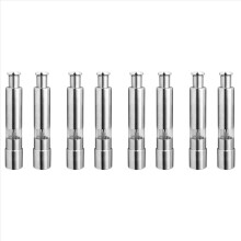 Salt and Pepper Mill Set, Stainless Steel Grinder One Hand Operation 8