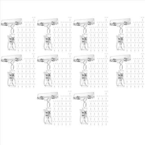300 Pcs Label Holders Sign Clip, Plastic Clear Rotatable Clips, Mercha