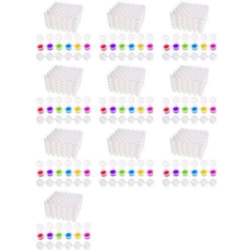 500 Strips Paint Pots Strips,300 2Ml/0.07 Oz Empty Cup with Lids, for