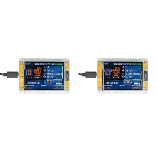 2X 1060KH/S Αναβαθμισμένη Harshrate Έξυπνη Οθόνη Bitcoin Crypto S 2,8 ιντσών