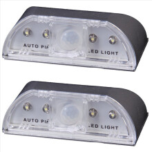 2X 4 Led Auto Pir Infrared Wireless Door Keyhole Motion Sensor Light L