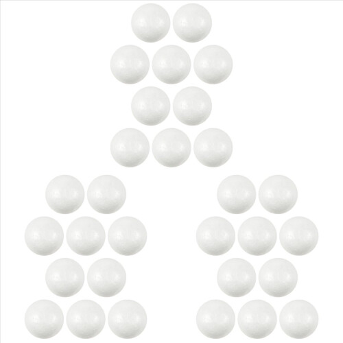 30 x Modelling Craft Polystyrene Foam Ball Sphere 6cm---White