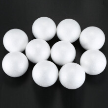 30 bolas de espuma de poliestireno para modelagem e artesanato, 10 cm - brancas