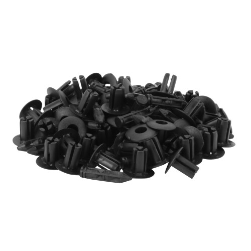 200x Πλαστικά Πριτσίνια Ποδηλάτου με Κλιπς 6mm για Μαύρο 2