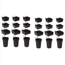 Pegboard Bins Peg Board Cups with Hooks & Loops 24 Pack,Assortment Org