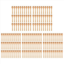 150 Pieces Mini Wooden Spoon Small Soup Spoons Serving Condiments Hone