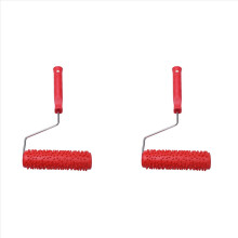 2X 7Inch Embossed Raindrop Painting Roller with Plastic Handle for Wal