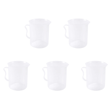 5X Measuring Jug 250mL Graduated Beaker Clear White Plastic Cup