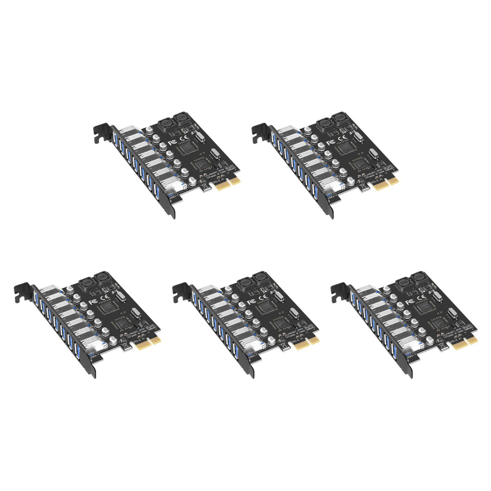 5X Usb 3.0 Pci-E Expansion Card Adapter 7 Ports Hub External Controlle 4851296981131