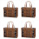 4X Picnic Woven Basket Wicker Storage Bag Handle Folded Fruit Shopping 1