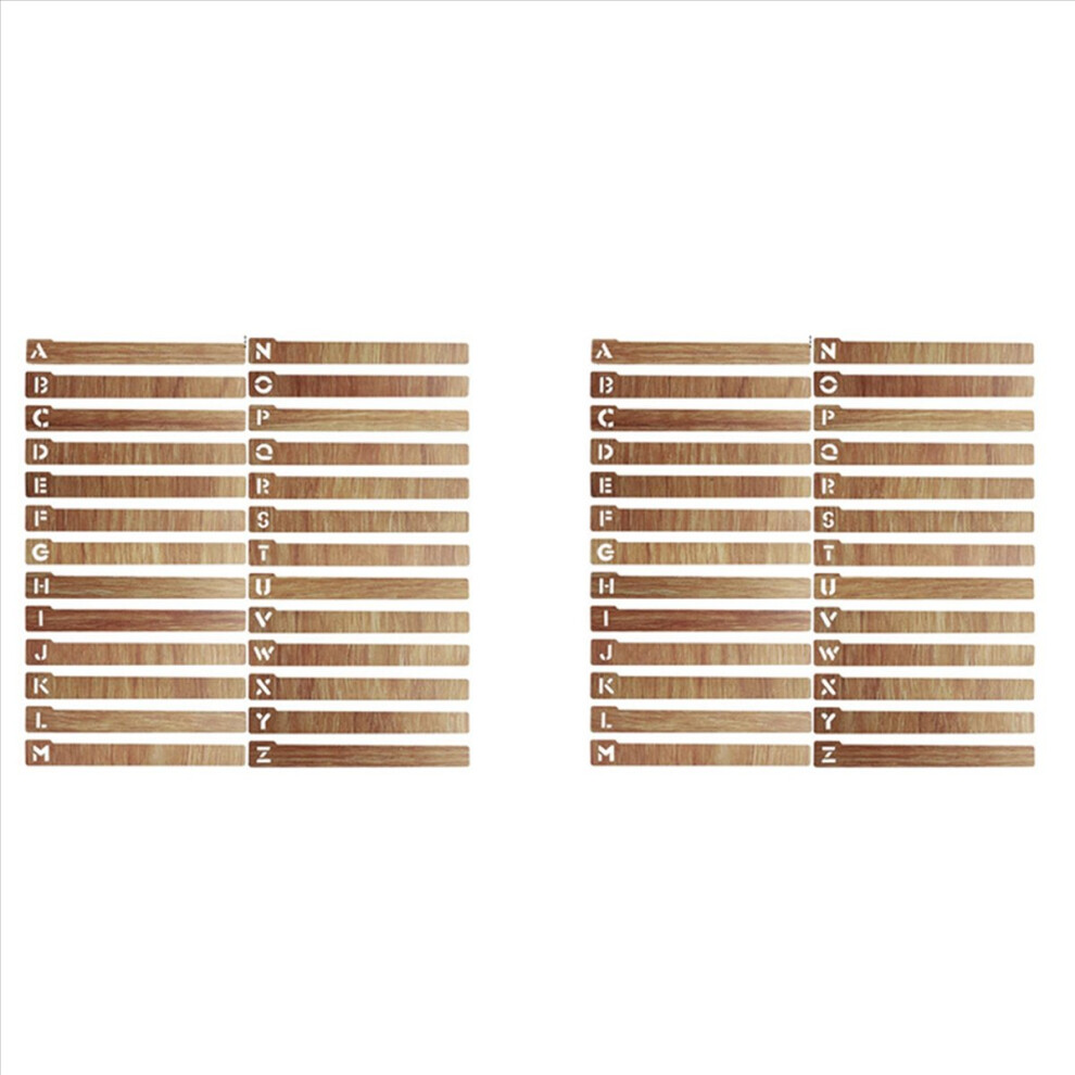 52 Pcs Vinyl Record Dividers Wooden Alphabetical A-Z Storage Holder 4851296981674