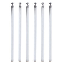 6pcs 96cm Length 7 Section Telescoping Stainless Steel AM FM Radio TV