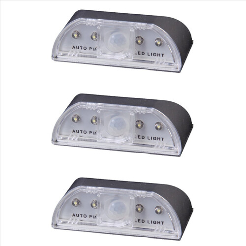 3X 4 LED Auto PIR Infrared Wireless Door Keyhole Motion Sensor Light L