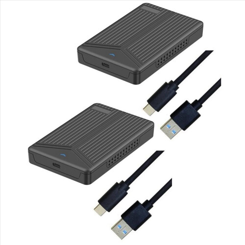 2X USB 3.1 Mobile Hard Disk Box 2.5 Inch SSD Enclosure Support 15mm Dr
