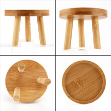 3X Wooden Plant Stand Flower Pot Base Holder Stool High Balcony Round