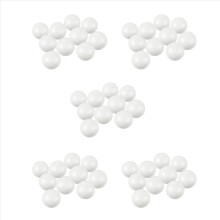 50 Bolas de Espuma de Poliestireno para Modelagem e Artesanato - 6cm - Brancas