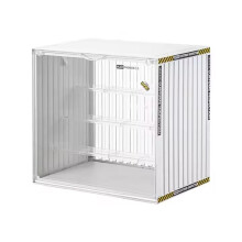 Clear Storage Box with Magnetic Lid, Dustproof Stackable Organizer for Shoes or Figures, White