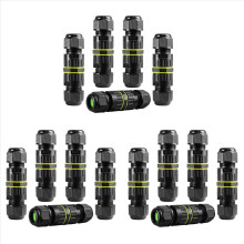 15Pc IP68 Waterproof 2 Way 3-Core Junction Box Electrical Cable Connec