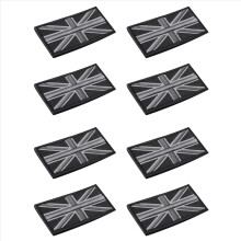 8 toppe adesive con bandiera Union Jack del Regno Unito, 10 cm x 5 cm, NUOVE,