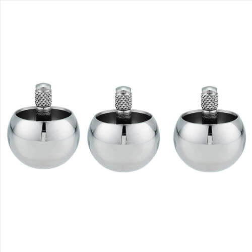3X Tippe Top Metal Flip Over από ανοξείδωτο ατσάλι, καταπληκτικό παιχνίδι δώρου, ασημί