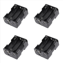 4X Double Side Spring 6 x 1.5 V AA Battery Holder Case Box Black