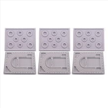 Conjunto de 6 peças de placas de design de miçangas para pulseiras, colares e bijuterias.