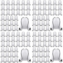 120Pc Blank Sublimation Drawstring Bags Backpack Bulk Heat Press Reusa