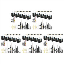 25 Pcs Clock Movement Mechanism Parts Silence Quartz DIY Wall with 7 D
