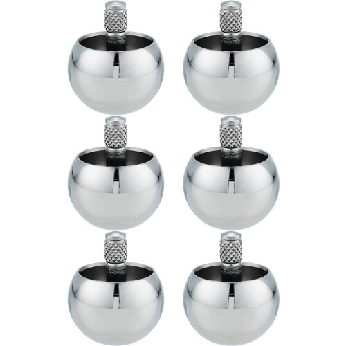 6X Tippe Top Metal Flip over από ανοξείδωτο ατσάλι, καταπληκτικό παιχνίδι δώρου, ασημί 1