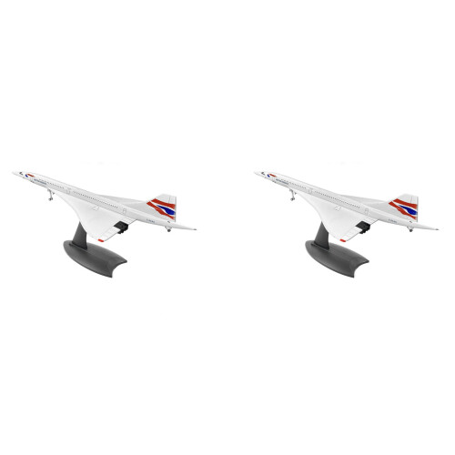 2X 1/200 Concorde Υπερηχητικό Επιβατικό Αεροσκάφος Air British Airways Mo