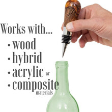 20 Pieces Blank Bottle Stopper with Threaded Post Metal Wine Inserts S