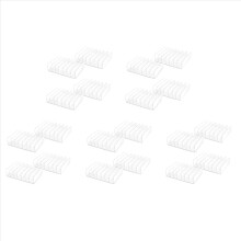 Conjunto de 20 Suportes de Acrílico Transparente para CDs com Expositor de DVDs Fixável para Uso.