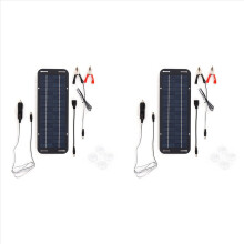 2X 12V 30W Portable Solar Panel Car Boat Power Battery Charger Maintai