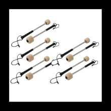 6 piezas de baquetas de tambor con cabeza de fieltro, baquetas de percusión para timbales con mango