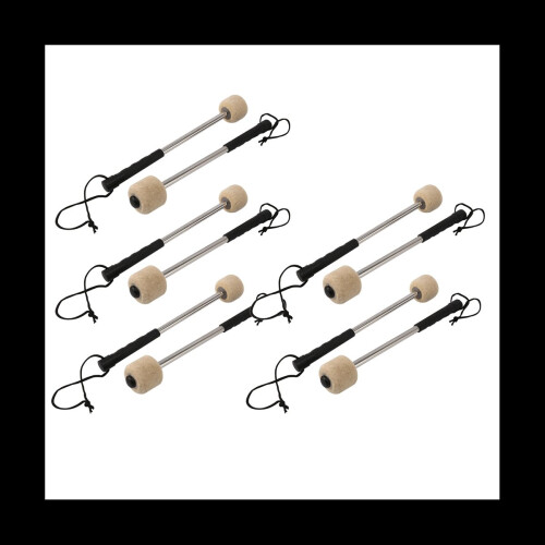 6Pcs Drum Mallet Felt Head Percussion Mallets Timpani Sticks with Stai