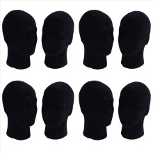 Polystyrene Black Foam Men Model Mannequin Head Dummy Stand Shop Displ