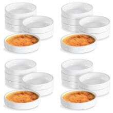 Ramekins 4 Oz, Creme Brulee Oven Safe Ceramic Shallow Souffle Dishes f
