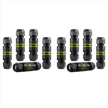 10Pc IP68 Waterproof 2 Way 3-Core Junction Box Electrical Cable Connec