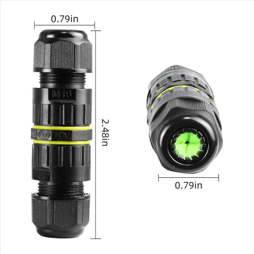 15Pc IP68 Waterproof 2 Way 3-Core Junction Box Electrical Cable Connec 1