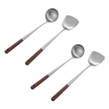 2X Wok Spatula and Ladle Tool Set, 17 Inches for Wok, Stainless Steel