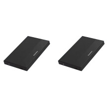 2x Hard disk esterni portatili da 6 TB, SSD da 2,5 pollici con connettore Type-C e box meccanico.