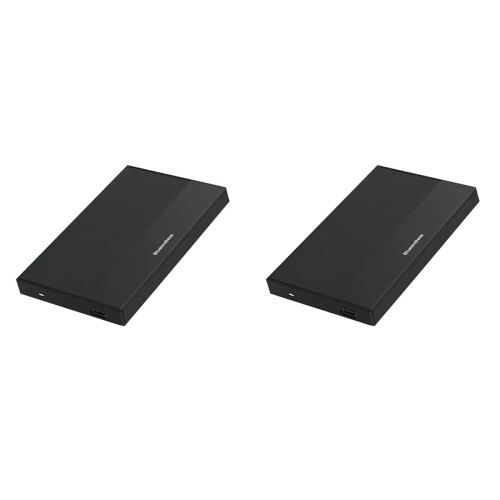 Caixa mecânica para 2 discos rígidos externos portáteis de 6 TB, SSD de 2,5 polegadas com conector Type-C.