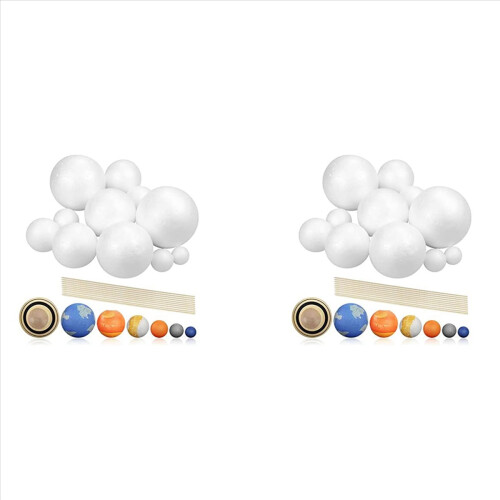 2X Solar System Project Kit, PlanetModel Crafts 14 Mixed Sized Polysty