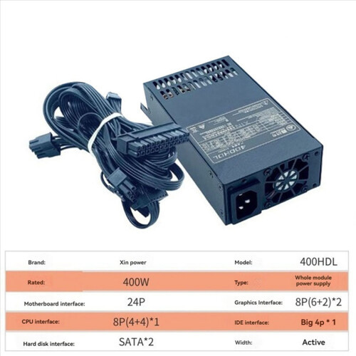 2X τροφοδοτικά ATX 400W Full Modular τροφοδοτικό FLEX Module χαμηλού θορύβου για Sm 2