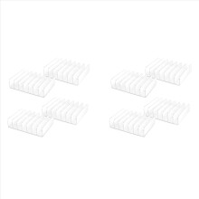 8 pezzi Porta CD in acrilico trasparente con supporto per DVD con puntine da disegno