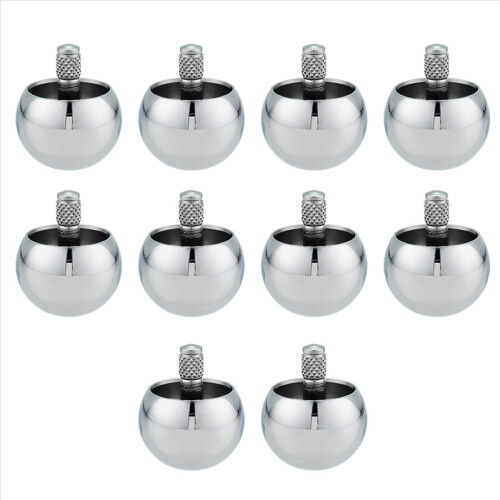 10X Tippe Top Metal Flip over από ανοξείδωτο ατσάλι, καταπληκτικό παιχνίδι δώρου, ασημί